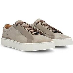 Boss Gary Italian-made trainers in leather and suede