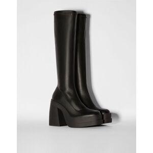 Bershka Bottes Talon Plateforme Moulantes Femme 35 Noir - Publicité