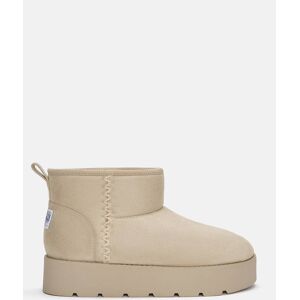 Pull&Bear Bottines Plateforme Fourrure Beige 37 female - Publicité