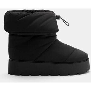 Pull&Bear Bottes Plates Matelassées Noir 37 female - Publicité