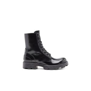 Diesel - D-Hammer BT W - Combat boots en cuir glacé - Bottes - Femme - Noir 36 - Publicité
