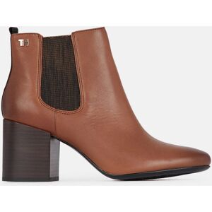 Tommy Hilfiger - Bottines en Cuir Essential marron - Talon 7 cm Marron - Publicité