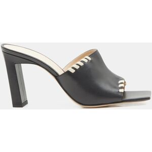 - Mules en Cuir Stitch noires - Talon 9 cm Noir