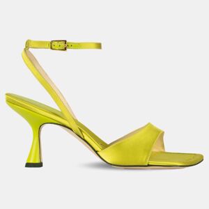 - Sandales en Satin Julio vertes - Talon 8 cm Vert