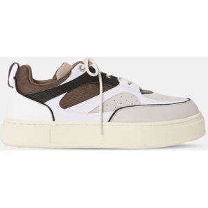 - Baskets en Cuir Sidney blanc/marron BlancMarron