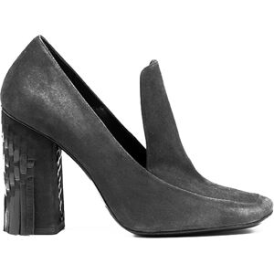 Stephane Kélian - Escarpins en Velours de Cuir Charlotte noires Talon 10 cm Noir