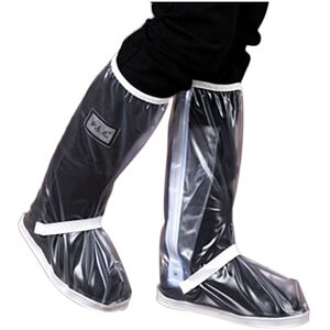 TLILY Chaussure Couverture pour Femmes Bottes De Pluie Imperméable avec Bord Épaissi / Fermeture à Glissière / Bandage Élastique Blanc s - Publicité