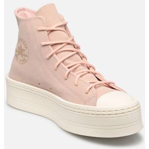 Chuck Taylor All Star Modern Lift Mono Suede Hi W par Converse Rose 37 Femme - Publicité