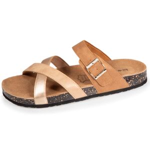 Mules Femme multi bride Camel 37