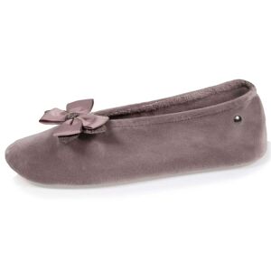 Chaussons ballerines Femme Nœud gros-grain Taupe 39/40