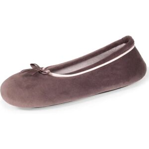 Isotoner Chaussons ballerines Femme Taupe Pois 39/40 - Publicité