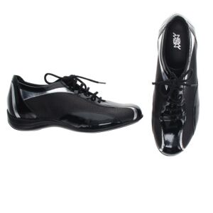 Chaussures plates de ville à lacets - femme - noir et argent - New Man - 38 Noir 38 - Publicité