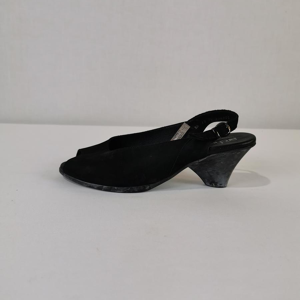 Escarpins à bouts ouverts cuir nubucké noir - Arche taille 39  Noir 40 - Publicité