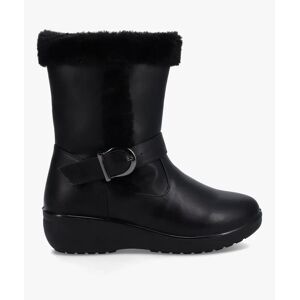 Boots fourrées femme confort unies à talon compensé - 41 - noir - GEMO noir - Publicité
