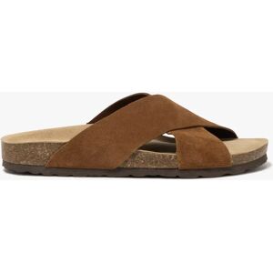 Mules femme en cuir style casual avec brides croisées unies - 38 - camel - GEMO camel - Publicité