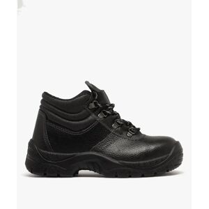 Chaussures de sécurité femme mid-cut dessus en cuir grainé et à lacets - 40 - noir - GEMO noir - Publicité