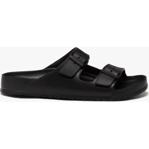 Mules de piscine homme unies à larges brides avec boucle - 41 - noir - GEMO noir