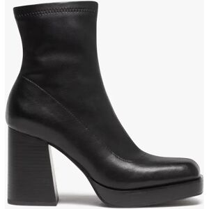 Boots femme unies à talon haut carré avec col stretch - 40 - noir - GEMO noir - Publicité