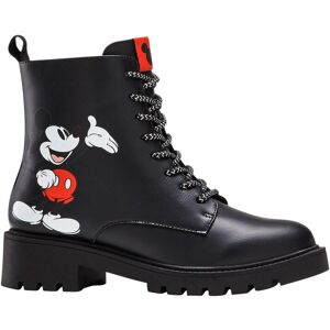 bonprix Boots à lacets Disney Mickey Mouse noir 36/37/38/39/40/41 - Publicité