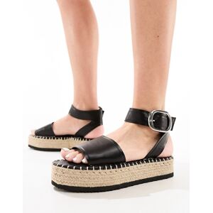 ASOS DESIGN - Jinny - Espadrilles avec boucle ovale - Noir-Black Black 35 female - Publicité