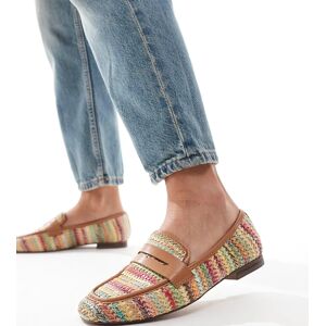 ASOS DESIGN - Maddox - Mocassins larges fins en raphia - Multicolore Multicolore 38 female - Publicité