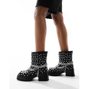 - Coven - Bottines chunky cloutÃ©es - Noir Noir 39 female