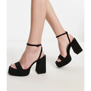 Bershka - Sandales chunky Ã  semelle plateforme - Noir-Black Black 39 female - Publicité