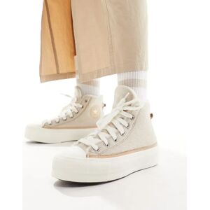 Converse - Chuck Taylor All Star Lift - Baskets montantes en laine - Beige-Neutral Neutral 39 unisex - Publicité