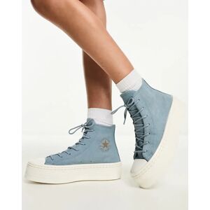 Converse - Chuck Taylor All Star Modern Lift - Baskets montantes en daim - Bleu Bleu 35 female - Publicité