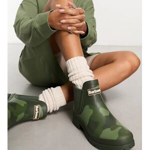 ExclusivitÃ© Barbour x ASOS - Mallow - Bottes en caoutchouc basses - Camouflage-Vert Vert 36 female