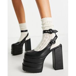 - Videogames - Chaussures Ã  talon et plateforme oversize - Noir Noir 38 female