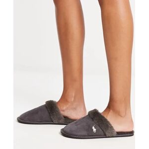 Polo Ralph Lauren - Summit Scruff II - Chaussons style mules - Gris Gris 36 female - Publicité