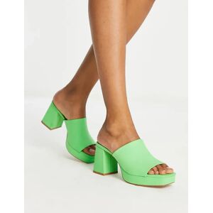 - Mules chunky Ã  plateforme - Vert Vert 35 female