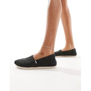 Toms - Alpargata - Espadrilles Ã  fils mÃ©tallisÃ©s - Noir Noir 37.5 female - Publicité