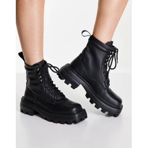 - Volcano - Bottines chunky en cuir - Noir Noir 36.5 female