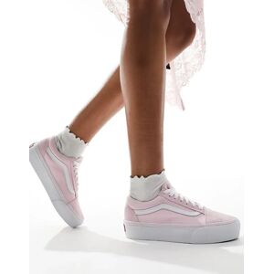 Vans - Old Skool - Baskets Ã  plateforme - Rose clair Rose 34.5 female - Publicité