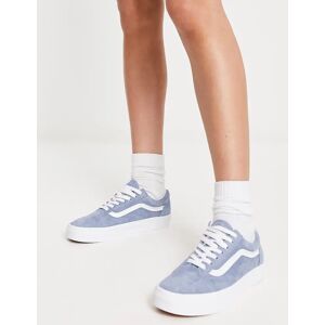 Vans - Old Skool - Baskets en daim - Bleu clair Bleu 36.5 female - Publicité