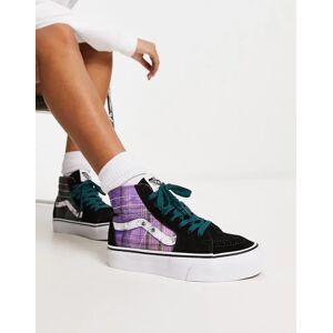 Vans - Sk8-Hi - Baskets montantes fuselÃ©es - Violet et noir Violet 36.5 female - Publicité