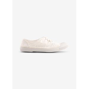 TENNIS LACETS FEMME BRODERIE ANGLAISE En coton ECRU 36,37,38,39,40,41