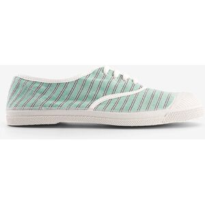 TENNIS LACETS FEMME RAYURES En coton viscose MENTHE 36,37,38,39,40,41