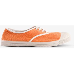 TENNIS LACETS FEMME SPONGE En coton ABRICOT 36,37,38,39,40,41