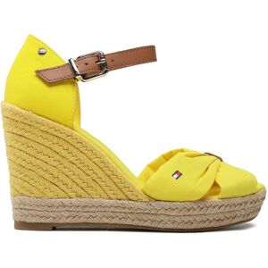 Espadrilles Tommy Hilfiger Basic Open Toe High Wedge FW0FW04784 Jaune - Publicité