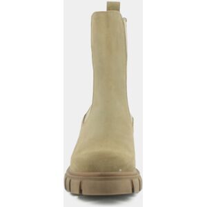 Jonak Bottines à talons et semelles crantées en croute beige Jonak 36,37,38,39,40,41 femme