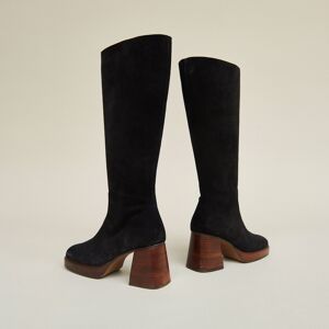 Jonak Bottes à plateformes en croute noir Jonak 36,37,38,39,41,42 femme