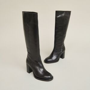 Jonak Bottes à talons en cuir noir Jonak 35,36,37,38,39,40,41 femme