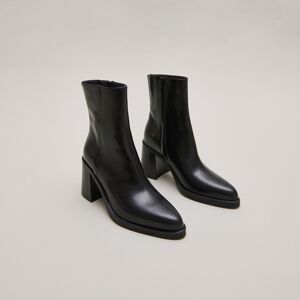 Jonak Bottines à talons en cuir noir Jonak 36,37,38,39,40,41 femme