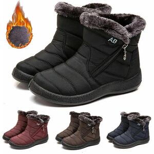 KuaLool Haute qualité hiver chaussures femme imperméables femmes bottes chaussures d hiver femmes mode en peluche bottes de neige bottines chaudes - Publicité