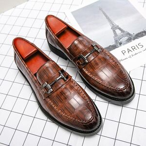 Faith-866 Nouveaux hommes mode INS Style britannique chaussures en cuir décontractées conduite chaussures de mariage mocassins - Publicité