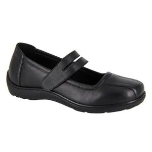 Womens/Ladies Softie Leather Extra Wide Mary Janes