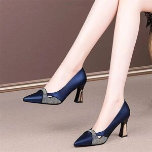 DR-Shoes 1 Chaussures à talons hauts pour femmes, escarpins confortables et élégants à bout pointu, cristal brillant, nouvelle mode printemps et automne 2024 - Publicité